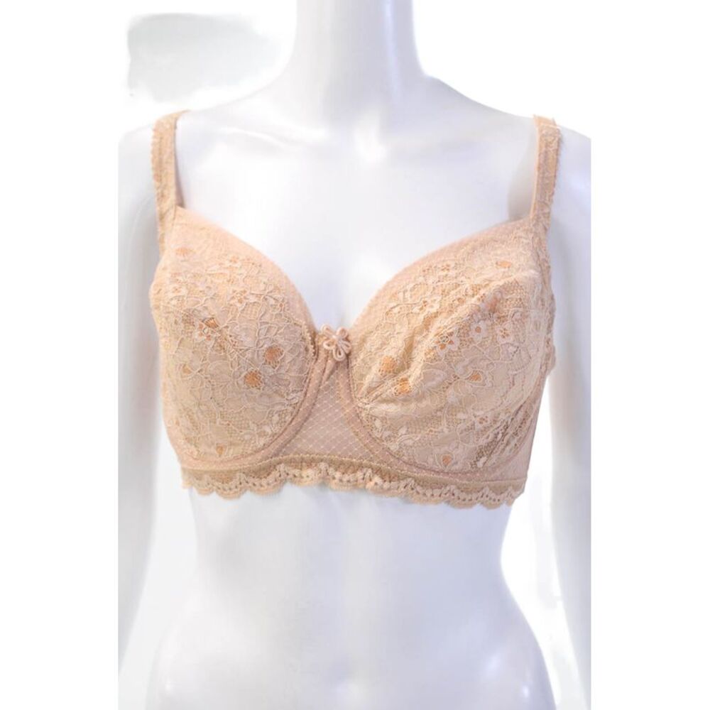 Fayreform Womens Floral Lace Underwired Adjustable Bra Pink Size 32F